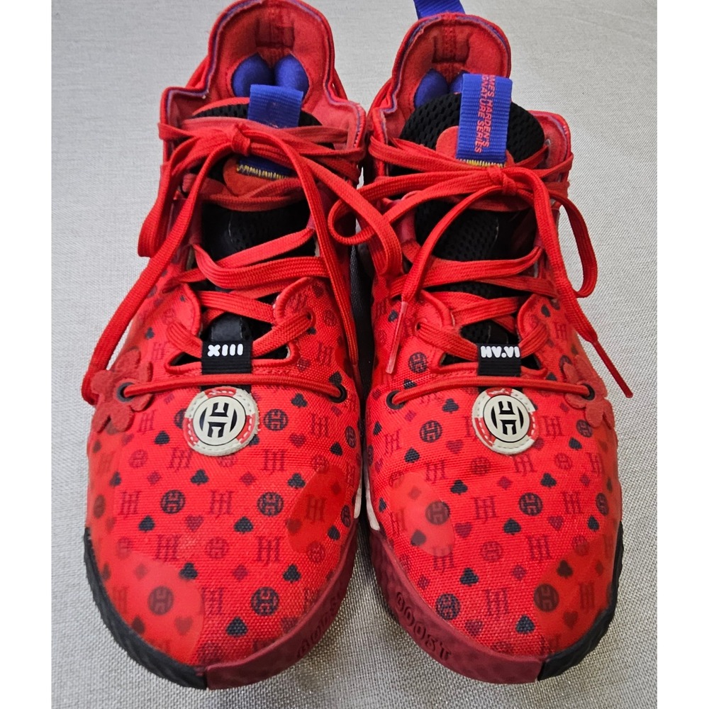 Adidas Harden Vol. 6 Basketball Shoes Mens 9.5 Red Blue‎ Casino HQ3884